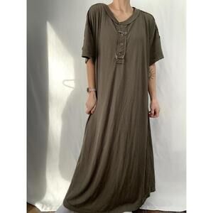 Natural life olive green maxi dress size XL